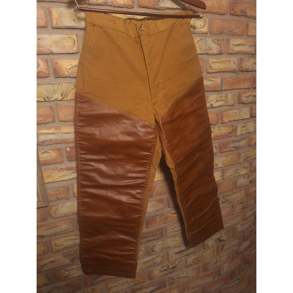 Canvasback Duck Hunting Pants Brush Guard Canvas Tan Vintage USA 28x28 NWOT